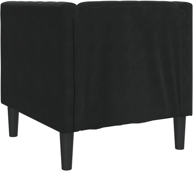 vidaXL Πολυθρόνα Chesterfield Μαύρο Βελούδινη