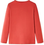 Μπλουζάκι Παιδικό Μακρυμάνικο Χρώμα Burnt Red 128