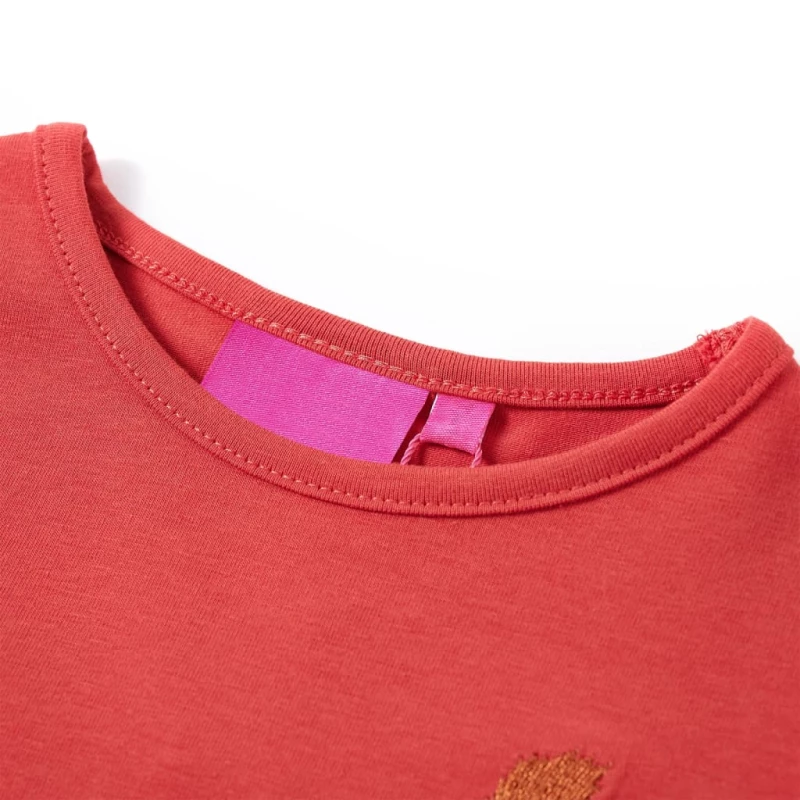 Μπλουζάκι Παιδικό Μακρυμάνικο Χρώμα Burnt Red 128