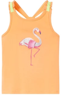 Αμάνικο Μπλουζάκι Παιδικό Έντονο Πορτοκαλί 104