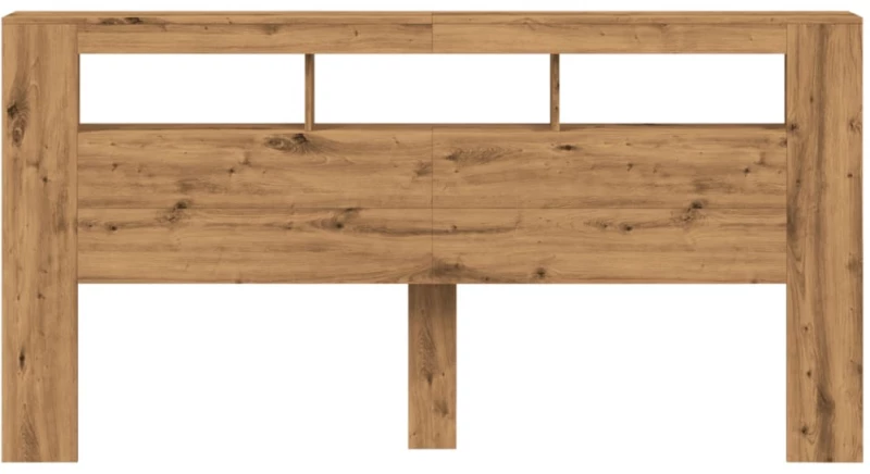 vidaXL LED κεφαλάρι Artisan Oak 200x18,5x103,5 cm Κατασκευασμένο ξύλο