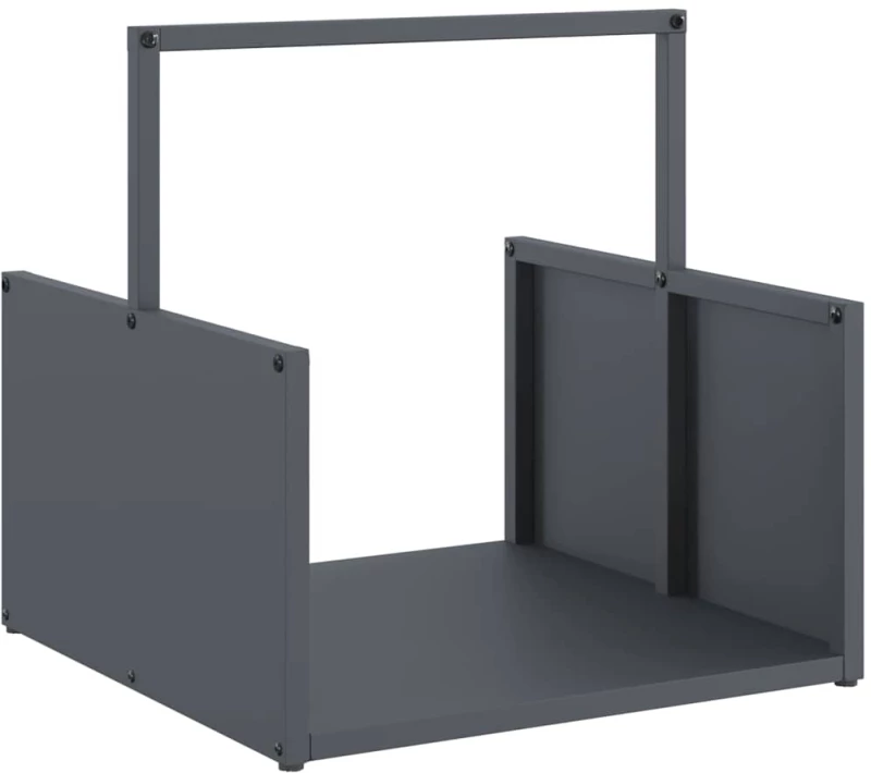 vidaXL Ράφι Καυσόξυλων Ανθρακί 40x40x40 εκ. Χάλυβας ψυχρής έλασης