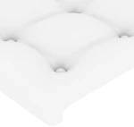 vidaXL Κεφαλάρι με Πτερύγια Λευκό 163x23x78/88 εκ. Συνθετικό Δέρμα