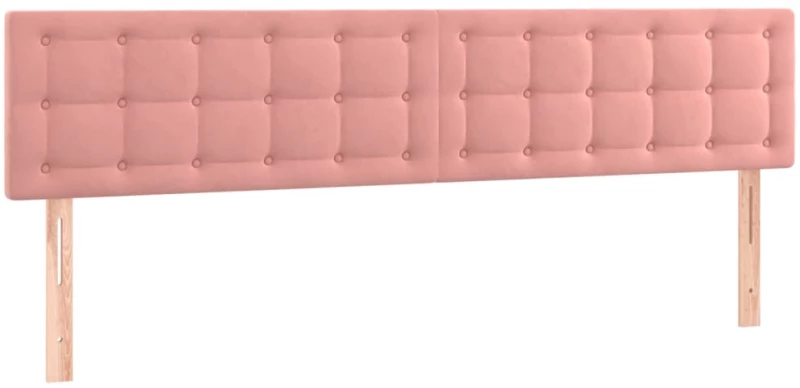 vidaXL Κρεβάτι Boxspring με Στρώμα Ροζ 160x200 εκ. Βελούδινο