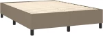 vidaXL Κρεβάτι Boxspring με Στρώμα & LED Taupe 140x190 εκ. Υφασμάτινο