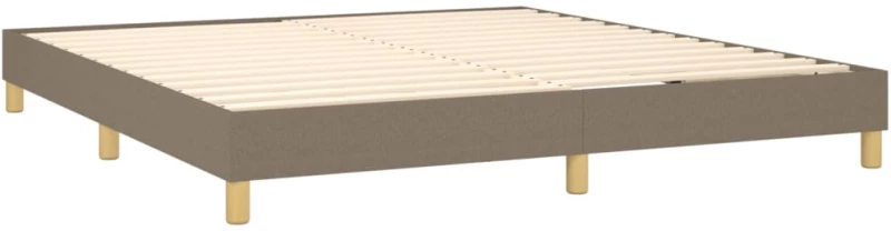 vidaXL Κρεβάτι Boxspring με Στρώμα Taupe 160x200 εκ. Υφασμάτινο
