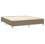 vidaXL Κρεβάτι Boxspring με Στρώμα Taupe 160x200 εκ. Υφασμάτινο