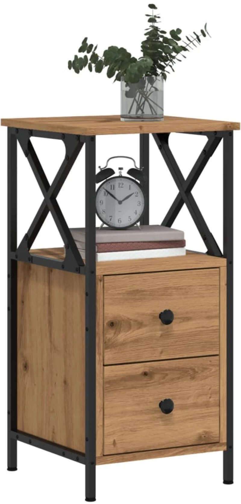 vidaXL Κομοδίνα 2 τεμ Artisan Oak 34x35,5x70 cm Κατασκευασμένο ξύλο