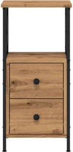 vidaXL Κομοδίνα 2 τεμ Artisan Oak 34x35,5x70 cm Κατασκευασμένο ξύλο