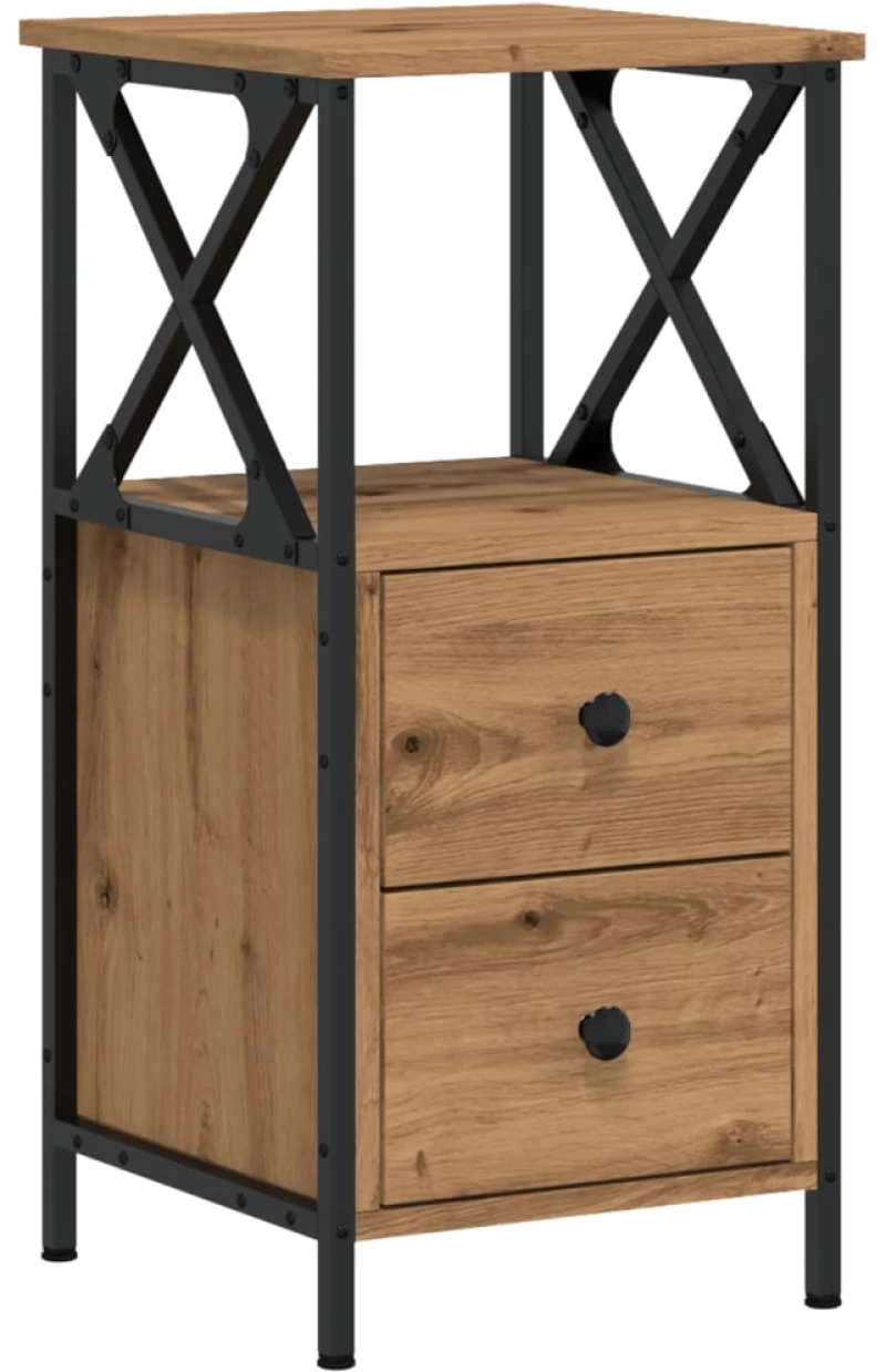 vidaXL Κομοδίνα 2 τεμ Artisan Oak 34x35,5x70 cm Κατασκευασμένο ξύλο