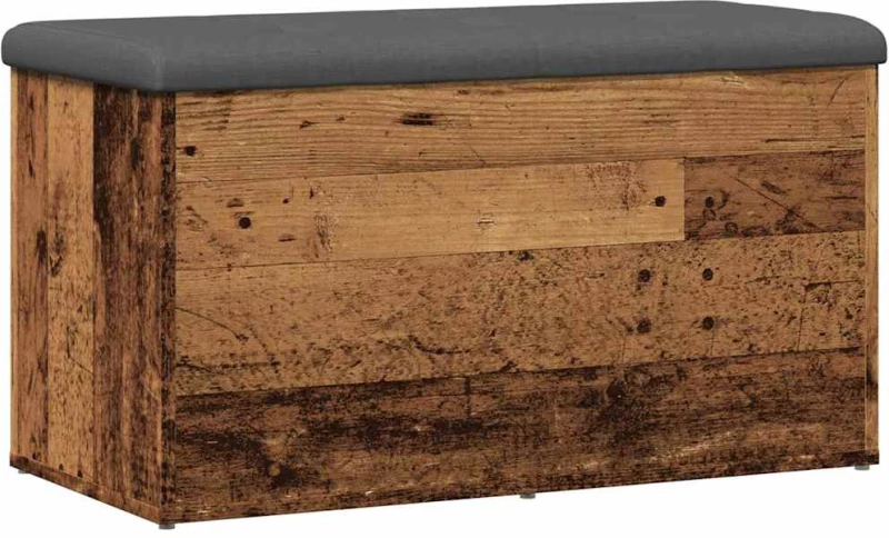 Πάγκος αποθήκευσης vidaXL Παλαιό ξύλο 82x42x45 cm Κατασκευασμένο ξύλο