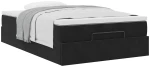vidaXL Οθωμανικό κρεβάτι με στρώμα Μαύρο 120x200cm Velvet