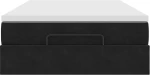 vidaXL Οθωμανικό κρεβάτι με στρώμα Μαύρο 120x200cm Velvet