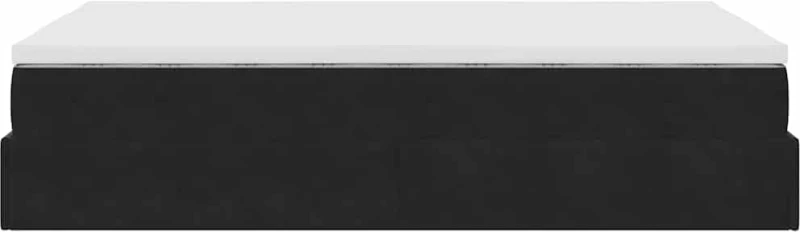 vidaXL Οθωμανικό κρεβάτι με στρώμα Μαύρο 120x200cm Velvet