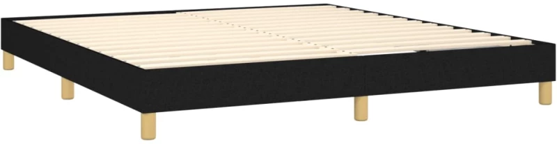 vidaXL Κρεβάτι Boxspring με Στρώμα Μαύρο 160x200 εκ. Υφασμάτινο