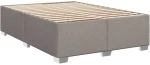 vidaXL Κρεβάτι Boxspring με Στρώμα Taupe 140x190 εκ. Υφασμάτινο