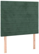 vidaXL Κρεβάτι Boxspring με Στρώμα Σκούρο Πράσινο 120x200εκ. Βελούδινο
