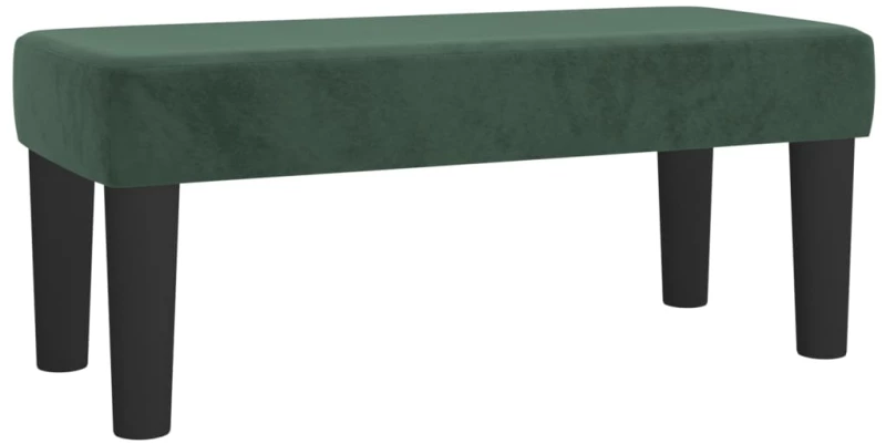 vidaXL Κρεβάτι Boxspring με Στρώμα Σκούρο Πράσινο 120x200εκ. Βελούδινο