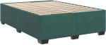 vidaXL Κρεβάτι Boxspring με Στρώμα Σκούρο Πράσινο 140x190εκ. Βελούδινο