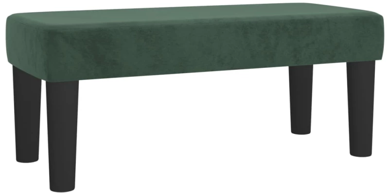 vidaXL Κρεβάτι Boxspring με Στρώμα Σκούρο Πράσινο 100x200εκ. Βελούδινο
