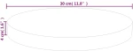 vidaXL Επιφάνεια Τραπεζιού Στρογγυλή Ø30x4 εκ. Μασίφ Ξύλο Δρυς