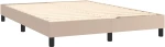 vidaXL Κρεβάτι Boxspring με Στρώμα Καπουτσίνο 140x190εκ.από Συνθ.Δέρμα