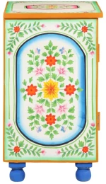 vidaXL Ντουλάπι με Χειροπ. Λεπτομέρειες 70x35x60 εκ. Μασίφ Ξύλο Μάνγκο