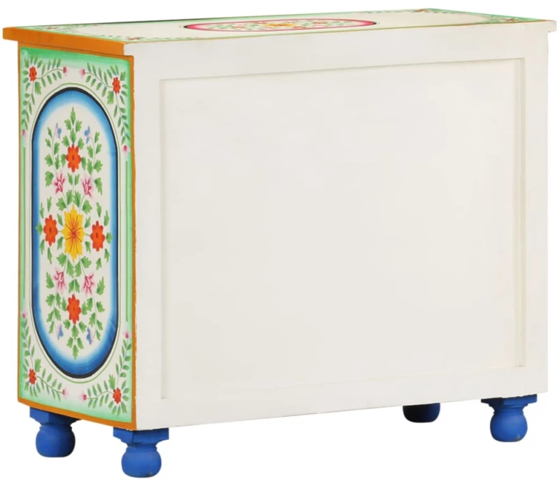 vidaXL Ντουλάπι με Χειροπ. Λεπτομέρειες 70x35x60 εκ. Μασίφ Ξύλο Μάνγκο