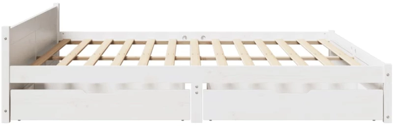 vidaXL Σκελετός Κρεβ. Χωρίς Στρώμα Λευκό 160x200 εκ Μασίφ Πεύκο