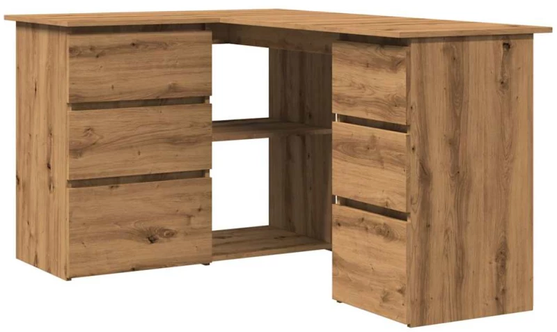 vidaXL Γωνιακό γραφείο Artisan Oak 145x100x76 cm Κατασκευασμένο ξύλο