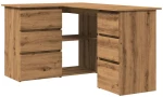 vidaXL Γωνιακό γραφείο Artisan Oak 145x100x76 cm Κατασκευασμένο ξύλο