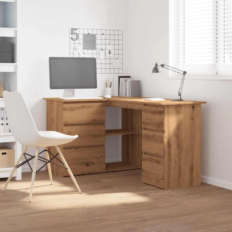 vidaXL Γωνιακό γραφείο Artisan Oak 145x100x76 cm Κατασκευασμένο ξύλο