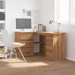 vidaXL Γωνιακό γραφείο Artisan Oak 145x100x76 cm Κατασκευασμένο ξύλο