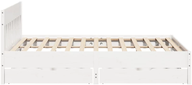 vidaXL Σκελετός Κρεβ. Χωρίς Στρώμα Λευκό 180x200 εκ Μασίφ Πεύκο