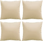 vidaXL Μαξιλάρια Καναπέ 4 τεμ. Μπεζ 60x60 εκ. Υφασμάτινα