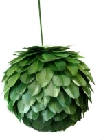 Supergreens Χριστουγεννιάτικο Στολίδι Μπάλα με Φτερά Πράσινη Ø17 εκ.