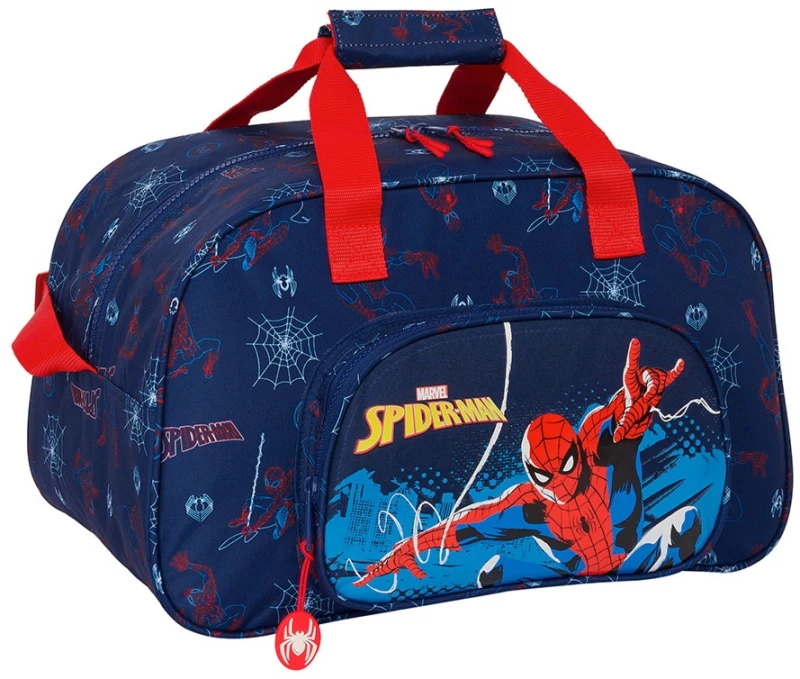 Safta 712443273 SpiderMan Neon, Ύφασμα, Παιδικό Σακ Βουαγιάζ, Μπλε