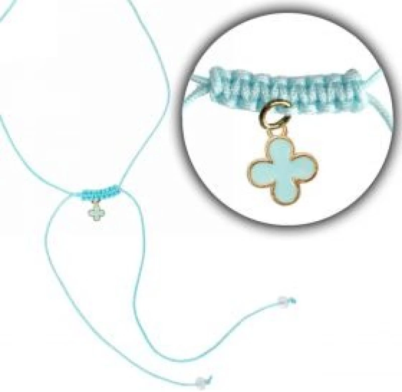Kostibas 1039-524C, Κολιέ, Μακραμέ, Μοτίφ, Σχοινί, Γαλάζιο