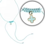 Kostibas 1039-524C, Κολιέ, Μακραμέ, Μοτίφ, Σχοινί, Γαλάζιο