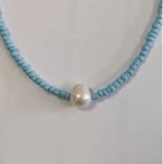 Kostibas 1013-845T, Κολιέ, Ατσάλι, Μοτίφ, Τιρκουάζ