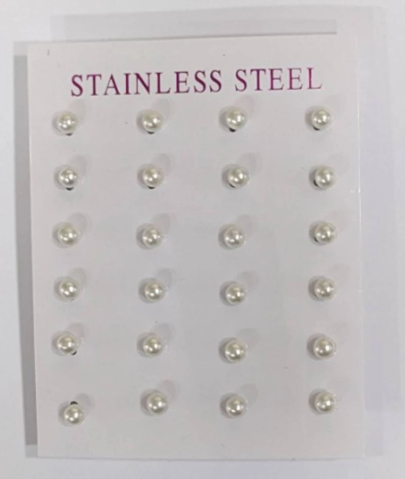 Kostibas 3013-965E4, Σκουλαρίκια, Ατσάλι, Με μοτίφ, Μπεζ
