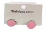 Kostibas 3013-639BR, Σκουλαρίκια, Ατσάλι, Ροζ