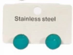 Kostibas 3013-639CN, Σκουλαρίκια, Ατσάλι, Πετρόλ