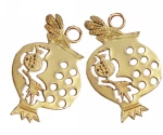 Kostibas 3810-2196X, Γούρια, Μεταλλικό, Χρυσό, 25τμχ
