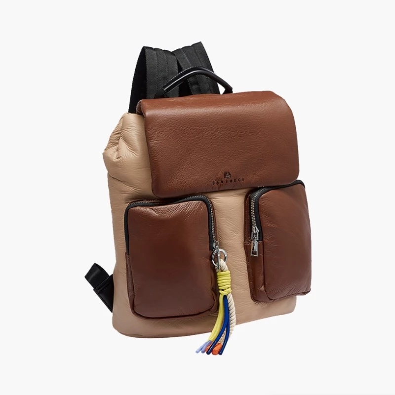 Bartuggi 718-23307, Backpack/Ωμοπλάτης, Δέρμα, Καφέ