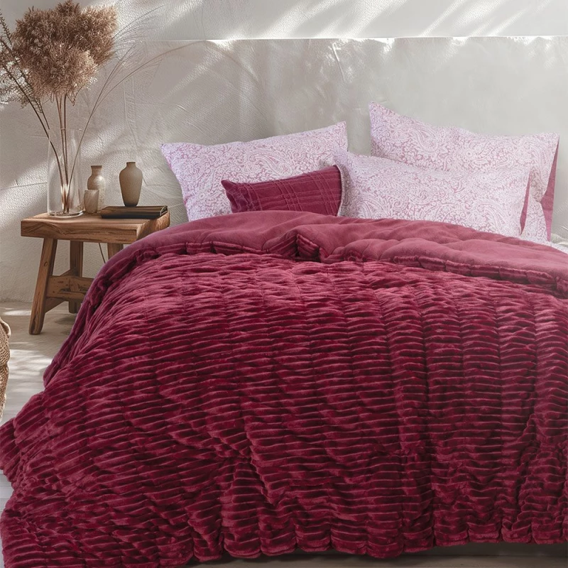 Κουβερτοπάπλωμα Compose Sangria Nef-Nef Homeware Υπέρδιπλo 240x220cm Πολυέστερ