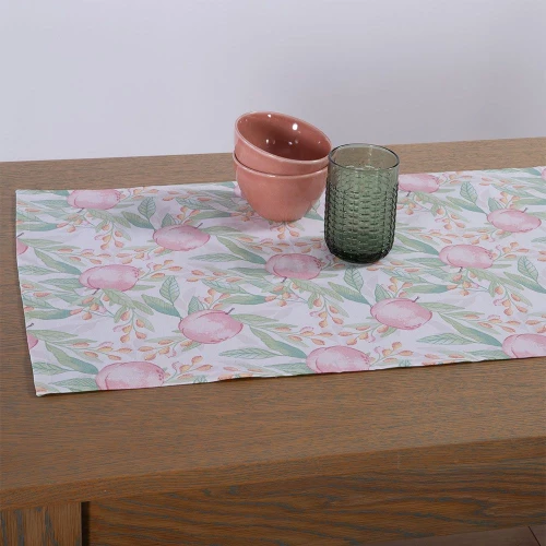 Runner Apples Ecru Nef-Nef Homeware 45Χ140 Βαμβάκι-Πολυέστερ