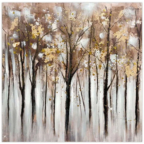 Πίνακας Καμβάς Forest 166-224-043 80x3x80cm Multi Τετράγωνοι Καμβάς