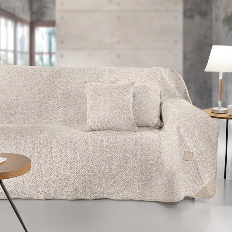 Ριχτάρι Lama Beige Guy Laroche Τριθέσιο 170x300cm Πολυέστερ