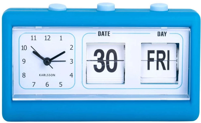 Ρολόι Επιτραπέζιο - Ξυπνητήρι Data Flip KA5941BB 19x6,4x11,5cm Bright Blue Karlsson Πλαστικό